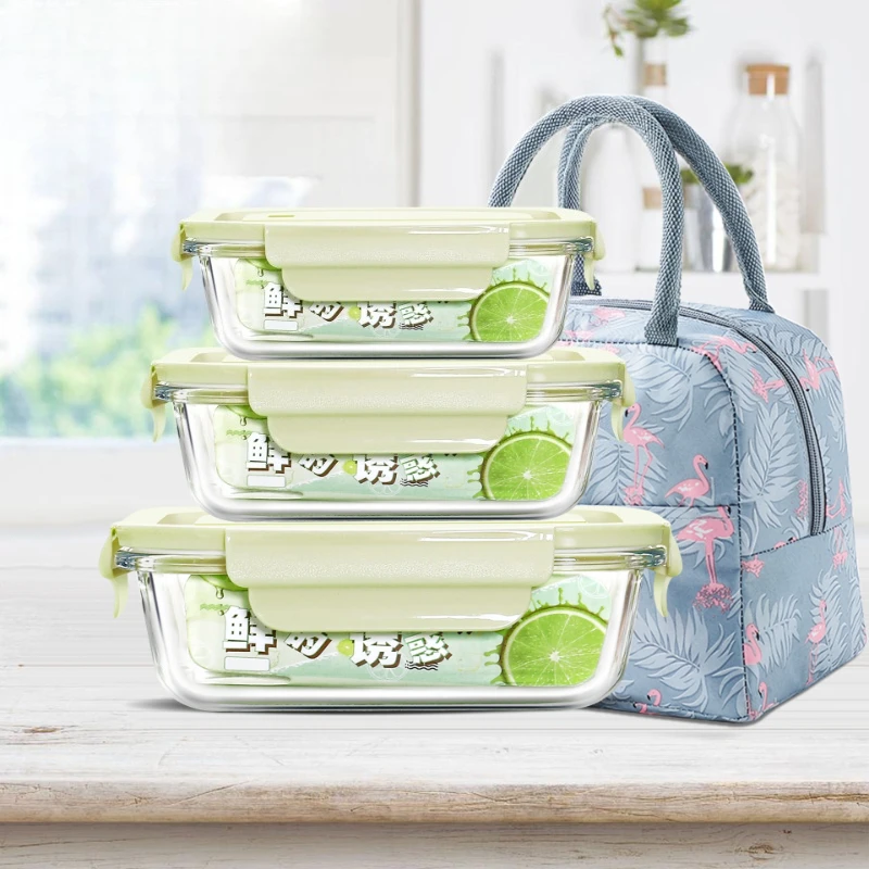 Heat-Resistant Glass Lunch Con - Meal Prep Glass Containers With Lids review and price