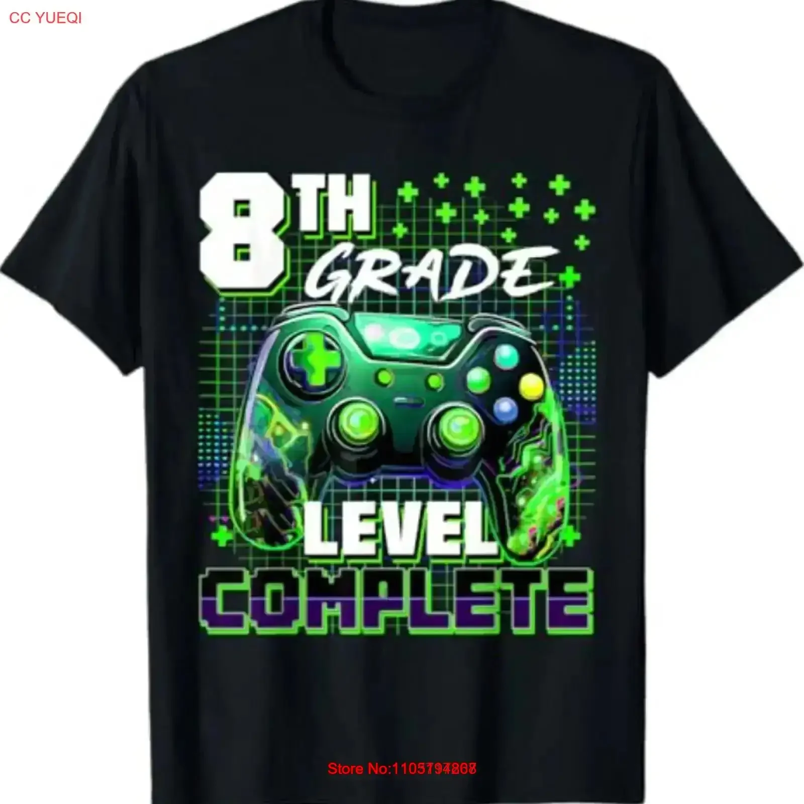 Controller Eighth 8th Grade Level Complete Graduation Boys T Shirt vintage Washed Slightly Stylish Comfortable vintage Washed