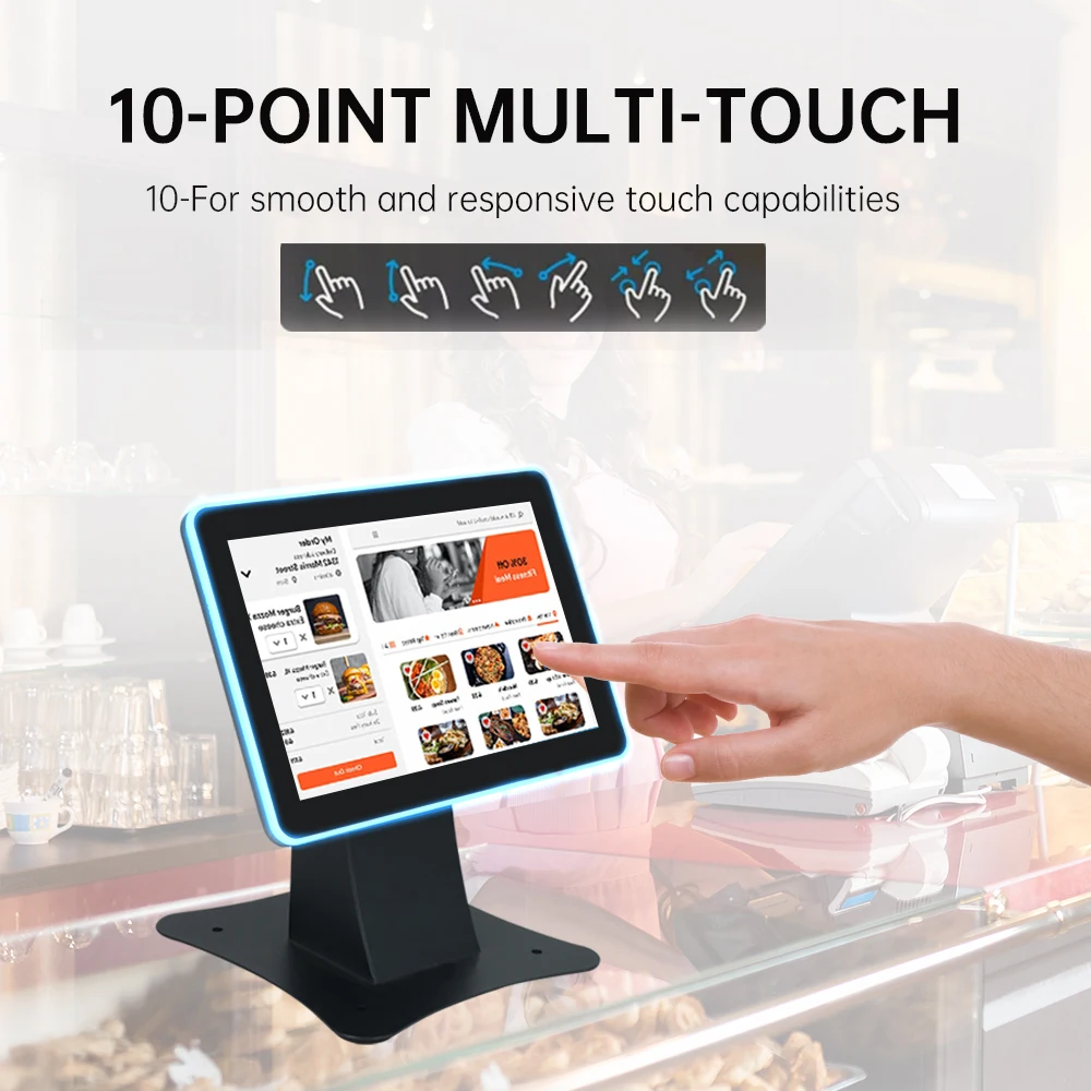 Moniteur à écran tactile Android 11 POS, tablette, multi-écran tactile, 10 ", 15.6", 18.5 ", 21.5", restaurant de détail, bar, salle de sport