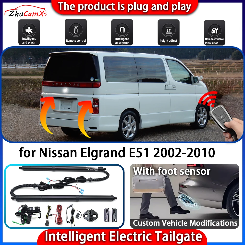 

ZhuCamX Smart Powered Tailgate System for Nissan Elgrand E51 2002-2010 Automatic Intelligent Trunk Lift Control Kit