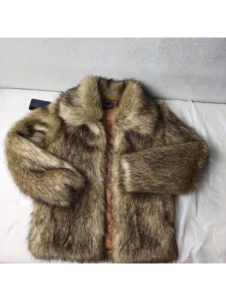 Mauroicardi Winter Short Thick Warm Hairy Shaggy Faux Raccoon Fur