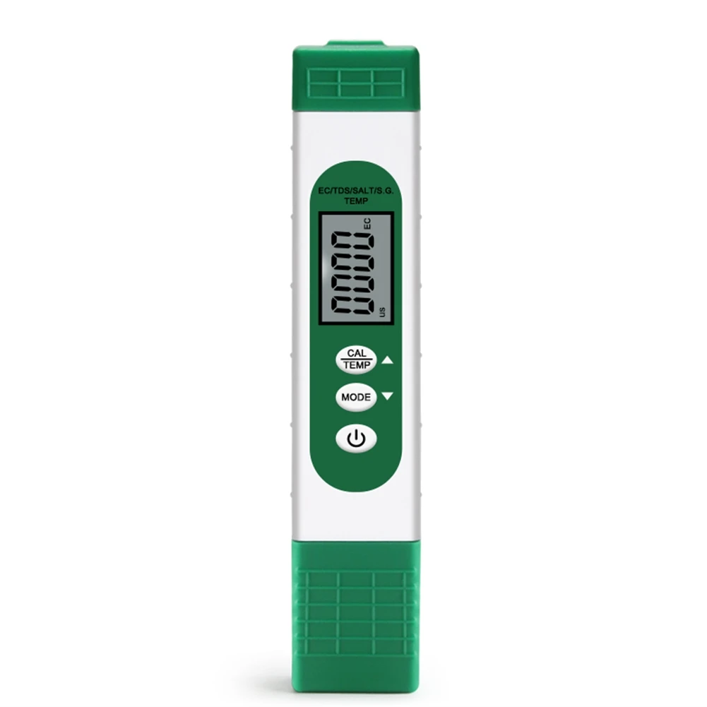 Digital EC/TDS/SALT/S.G./Temperature Meter 5 in 1 Water Quality Purity Conductivity Tester for Aquarium Swimming Pool