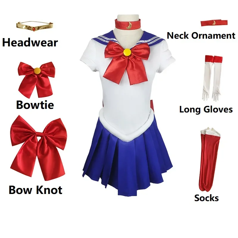 Beauty warrior cosplay, moon rabbit sailor costume, Halloween children's costume, water ice month cosplay costume