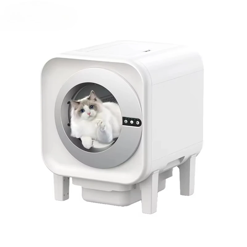 

Smart Self-Cleaning Litter Box ABS+PP Automatic Cat Toilet Easy Clean Tuya App Control 75L Capacity OEM/ODM Multi-Cat Household