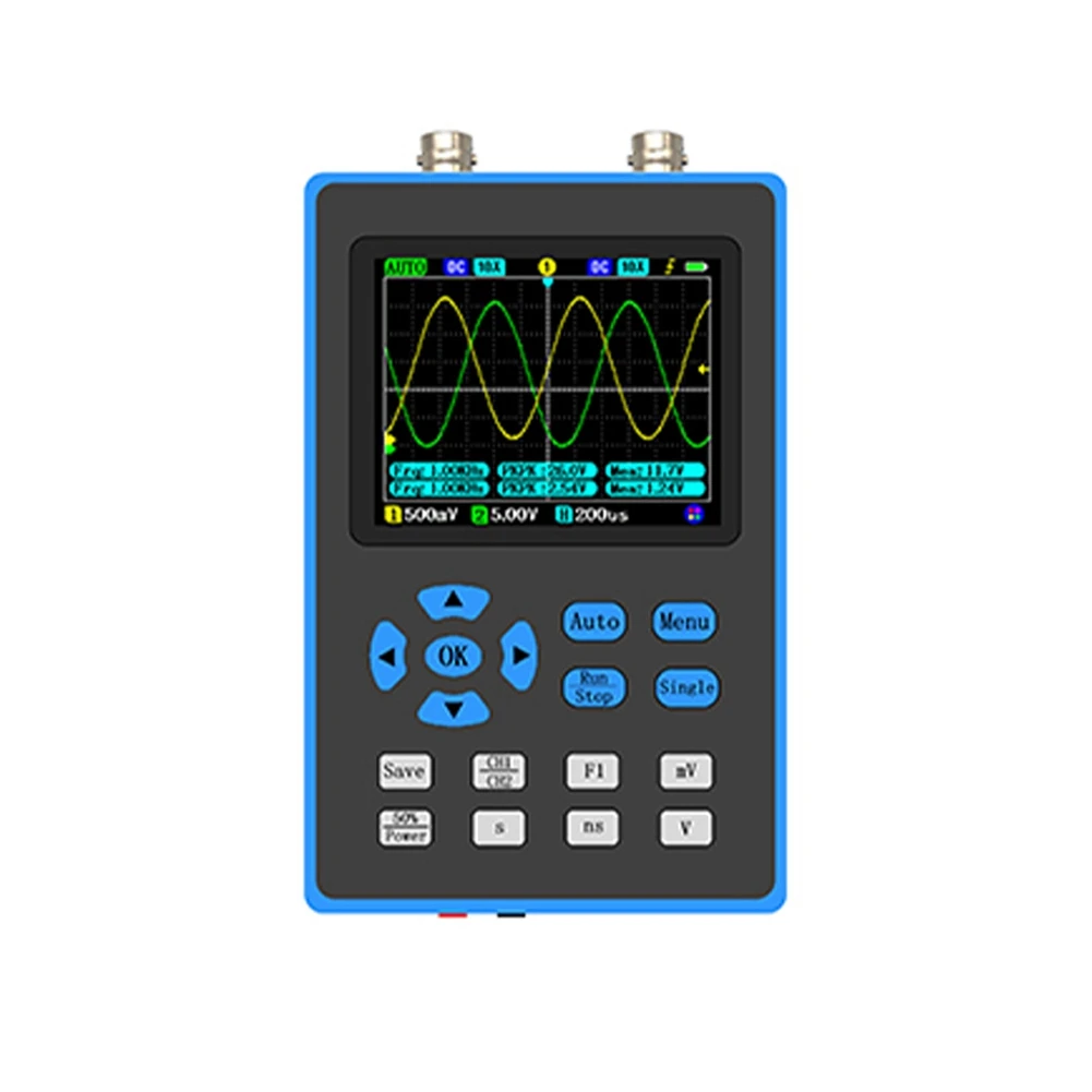 

DSO2512G 120M Bandwidth 500MSa/S 2 in 1 Dual Channel Oscilloscope 10MV Vertical Sensitivity FFT Spectrum Analysis