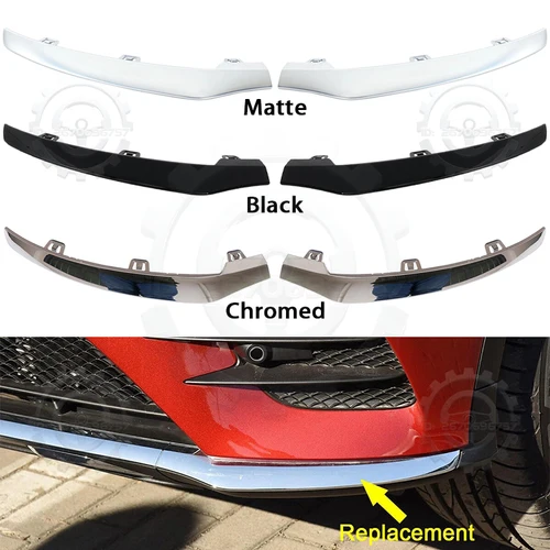 Imagen 2 del producto Para 2016-2019 Mercedes Benz W253 X253 C253 Clase GLC moldura de parachoques delantero embellecedor cromado 2538852800 2538855400 2538855600