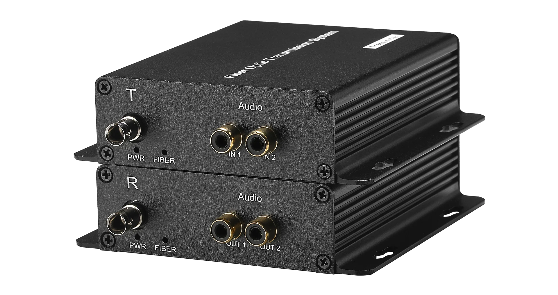 20KM FC光ファイバー2チャンネルRCAオーディオ-光ファイバーコンバーター、光ファイバー経由のオーディオエクステンダー