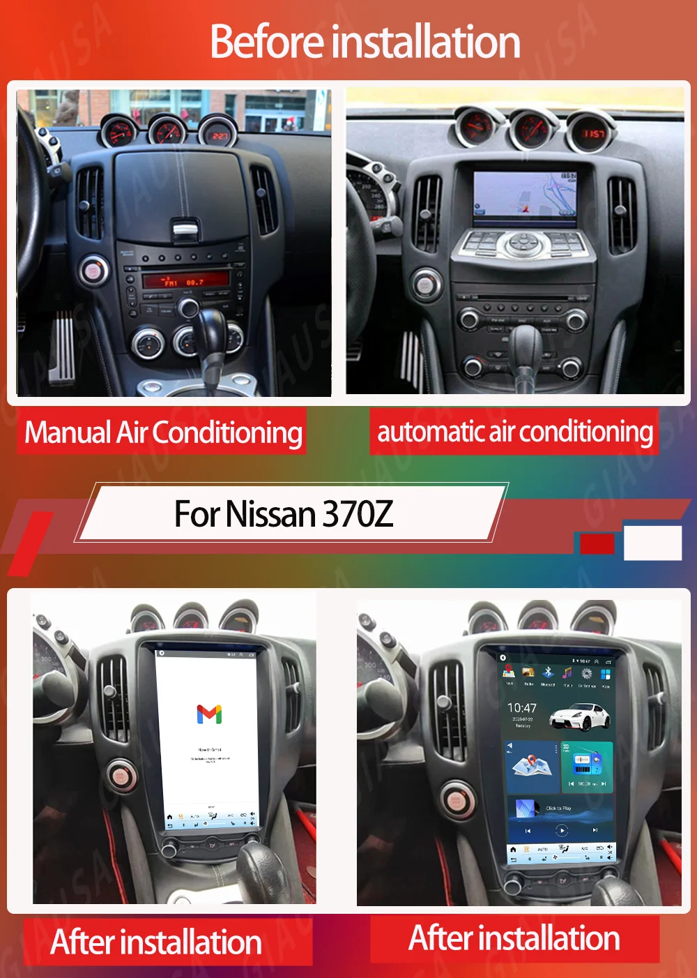 R 13.8 بوصة أندرويد 13 راديو السيارة مشغل وسائط متعددة لنيسان 370Z 2008 -2019 شاشة تعمل باللمس الوسائط المتعددة DSP CarPlayer 4G رئيس وحدة #3
