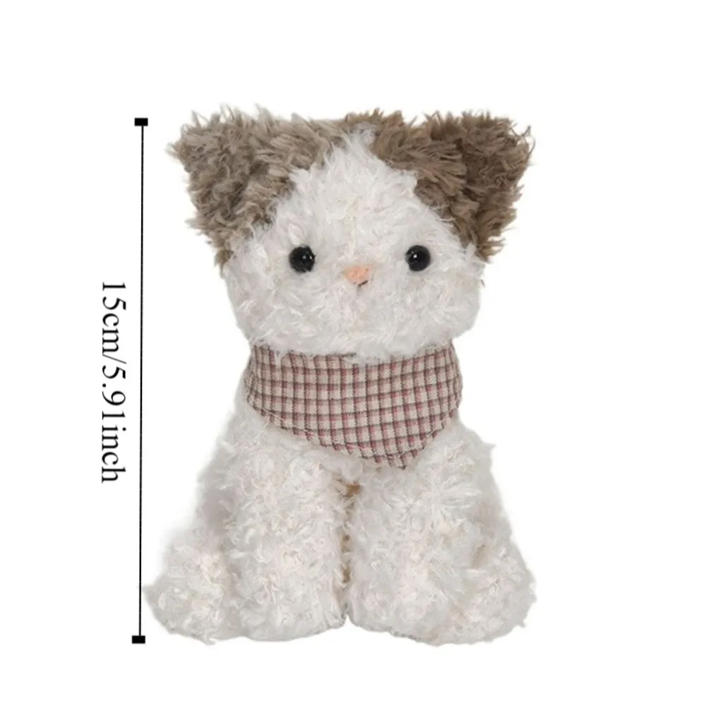 Cat Lamb Farm Animals Interactive Fluffy Stuffed Dog Cat Lamb Doll Soft Collection Curly Haired Dog Doll Birthday Parties