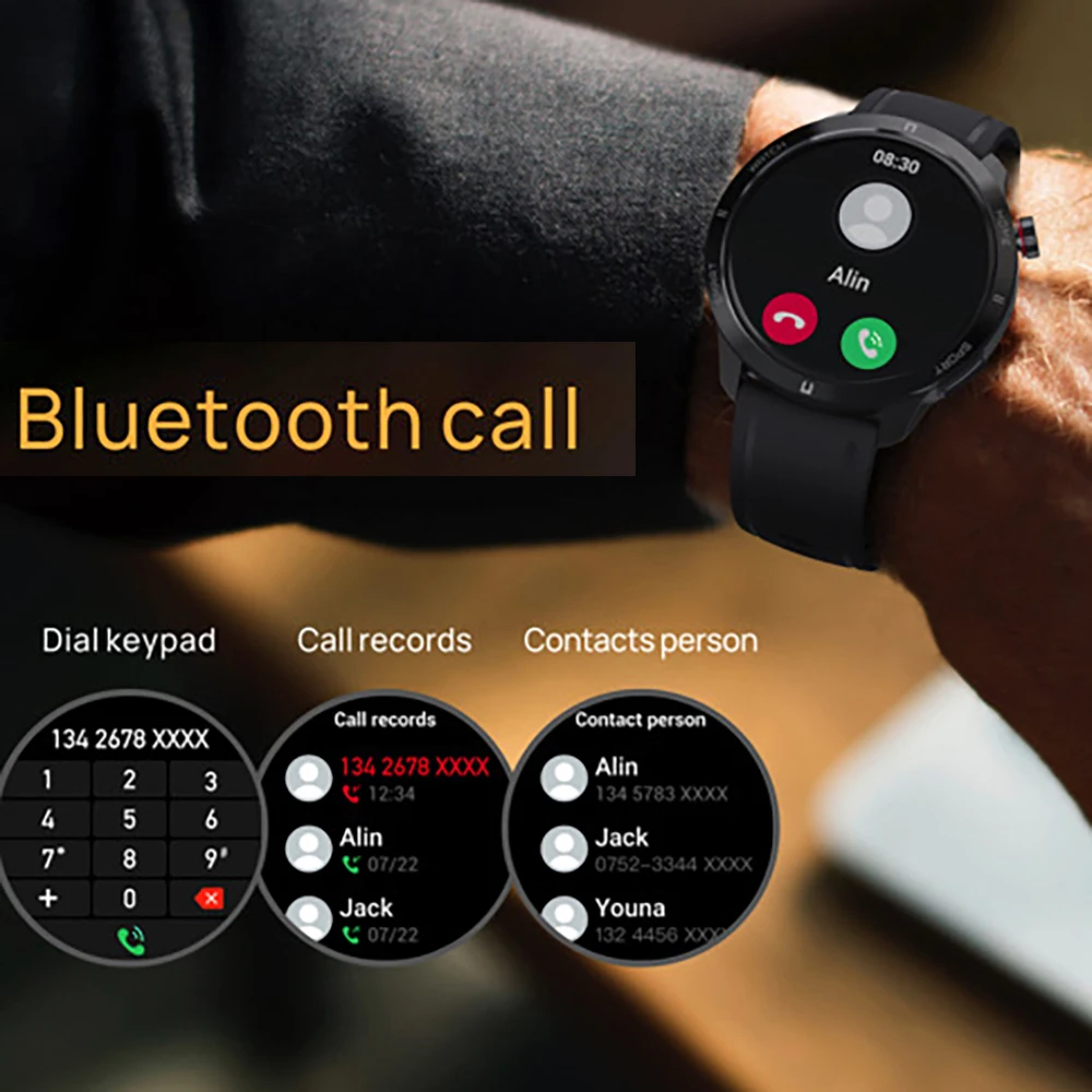 Jam tangan pintar pria dan wanita, 1.43 pintar layar AMOLED panggilan gigi biru 100 + olahraga detak jantung monitor kesehatan tahan air 2025