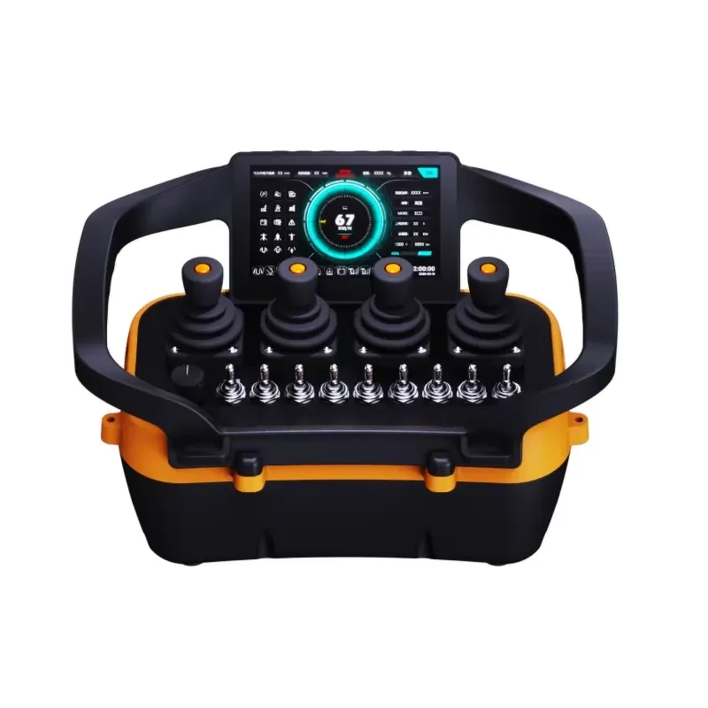 Wireless Industrial Remote Control with 7-Inch Display Screen for Truck Crane Aerial Worker Construction Machinery Parts