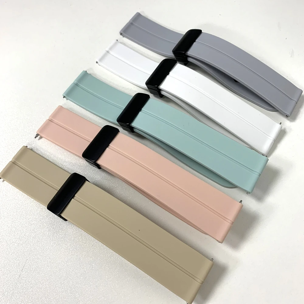 20 مللي متر 22 مللي متر سيليكون حزام ل Garmin Venu4 3 مربع 2 حزام الساعات ل Garmin Forerunner 165 265 570 255 245 55 سوار بإبزيم مغناطيسي #4