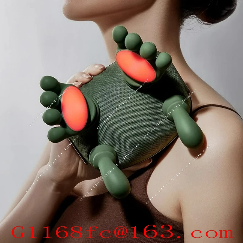 Bionic Electric Neck Shoulder Massager with Heated Back Kneading Muscles Massage Pillow for Neck Waist Leg 3-Level Modes