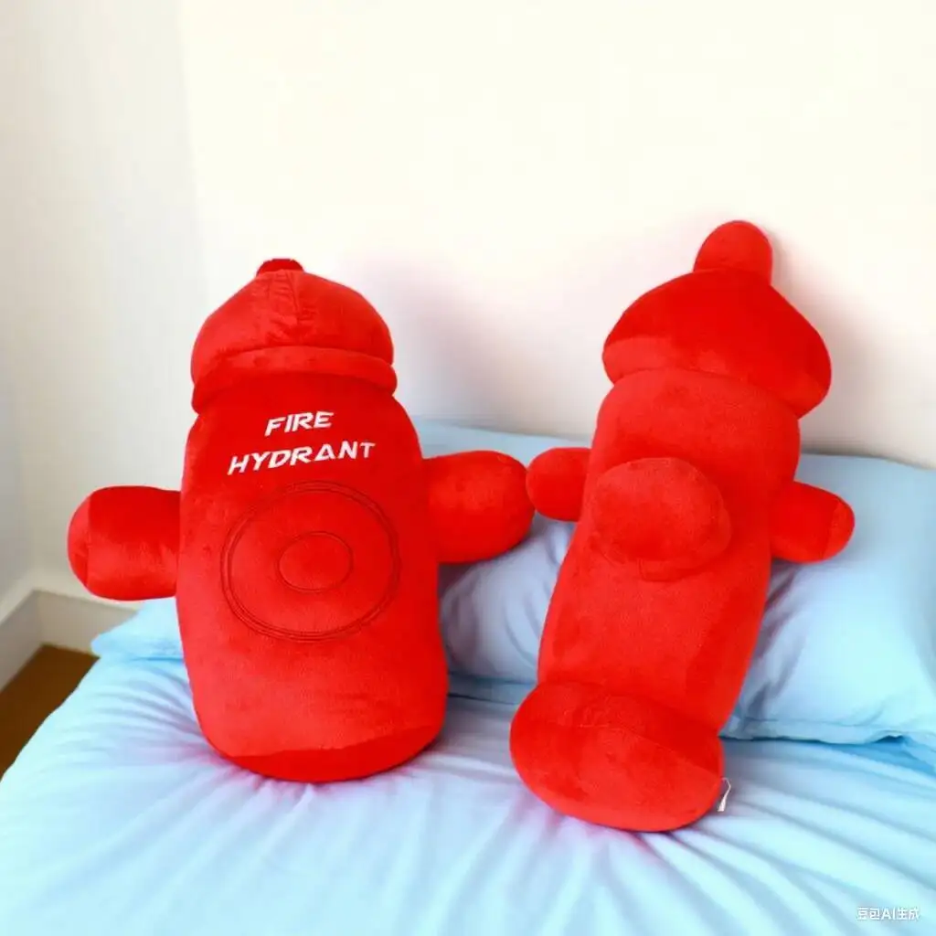 Cool Realistic Red Fire Hydrant Plush Toys Cozy Stuffed Throw Pillow Funny Children Game Props Creative Home Party Decor