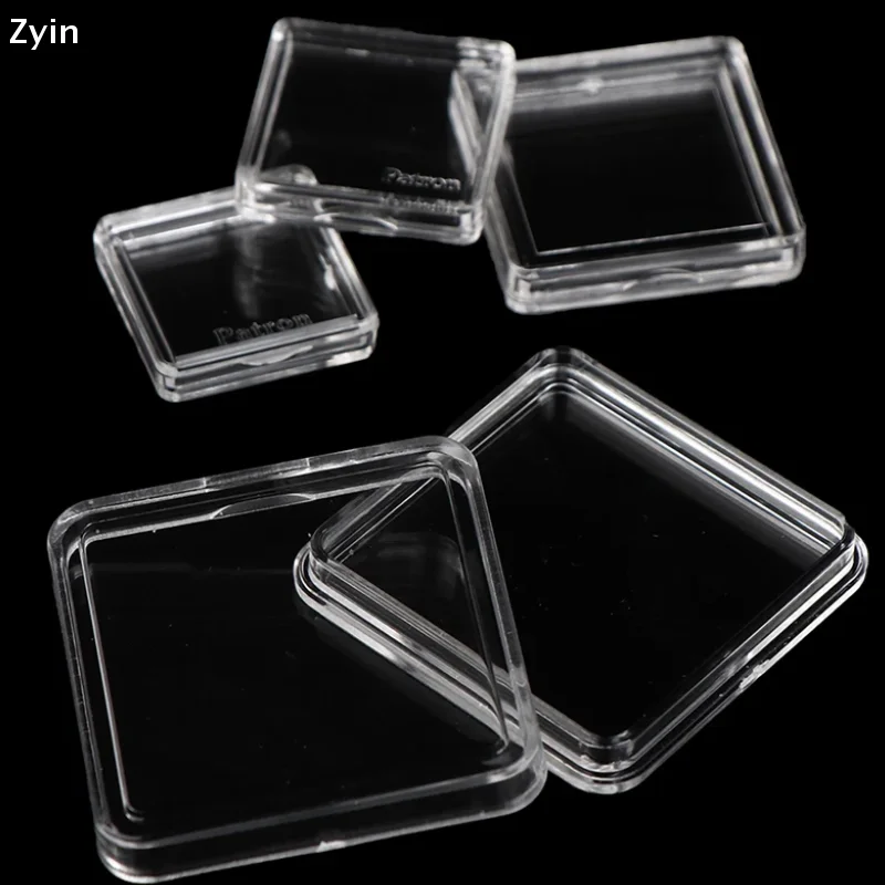 

10 шт. квадратный прозрачный пластиковый защитный чехол для жетонов, держатель для настольных игр, коробки, коллекция карт