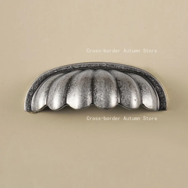 Dooroom Brass Furniture Handles Modern Pumpkin Vintage style antique silver Wardrobe Dresser Cupboard Cabinet Shoe Box Knobs