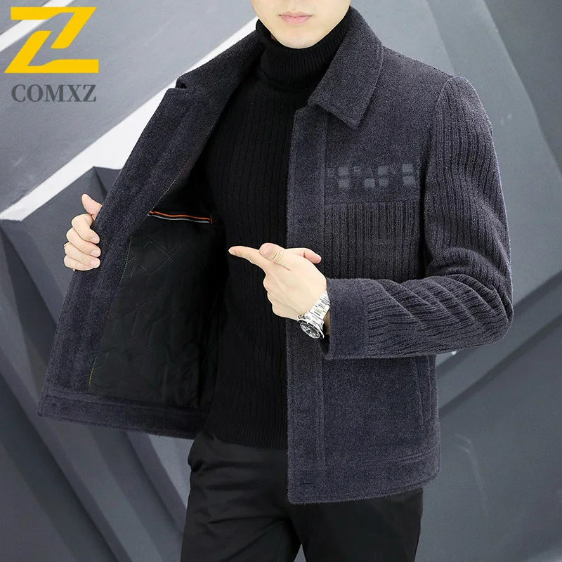 

COMXZ Men Padded Jacket Korean Minimalist Travel Lightweight Snow Adventure Parker Coat Outing Comfort Design Winter Padding