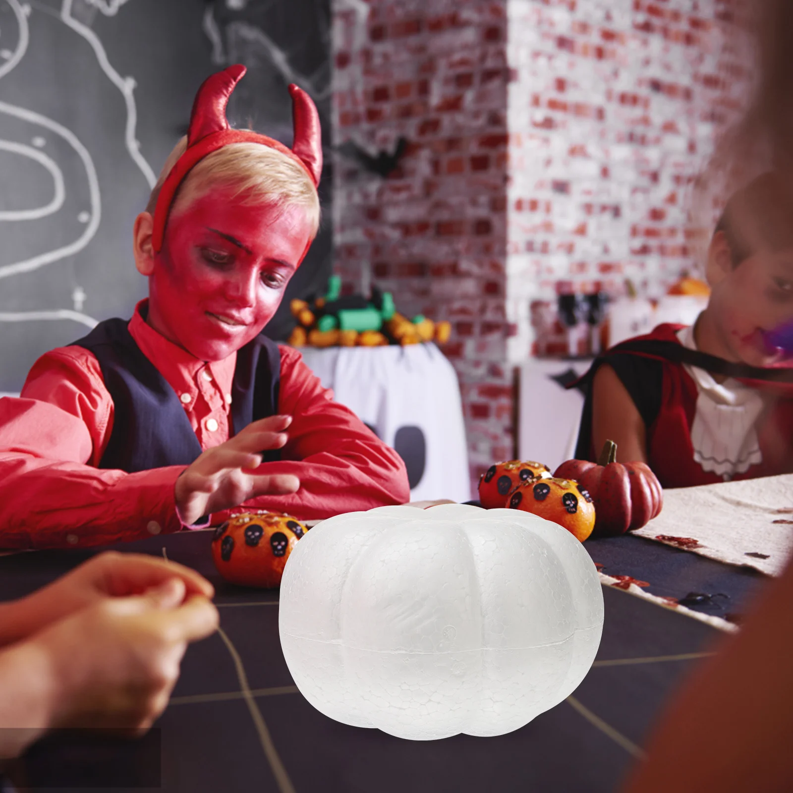 

White Simulation Pumpkin Mold Artificial Smooth Surface DIY Paint Halloween Fall Thanksgiving Decor Pumpkin Mold