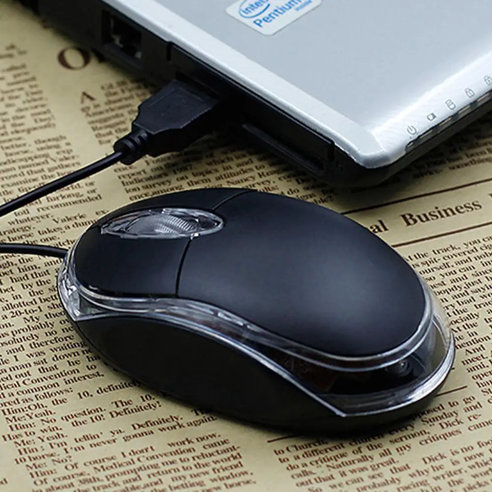 USB Wired Small Photoelectric Optical Mouse Laptop Desktop Computer Universal Small Optoelectronic Business Office Gift Mouse