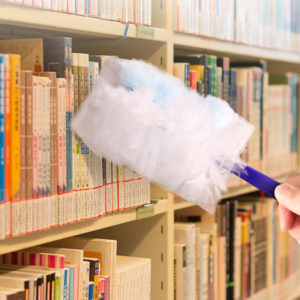 Fluffy Dusters Long/Short Handle Disposable Duster Refills Multifunction Extendable Feather Duster Duster Handle for Home Office