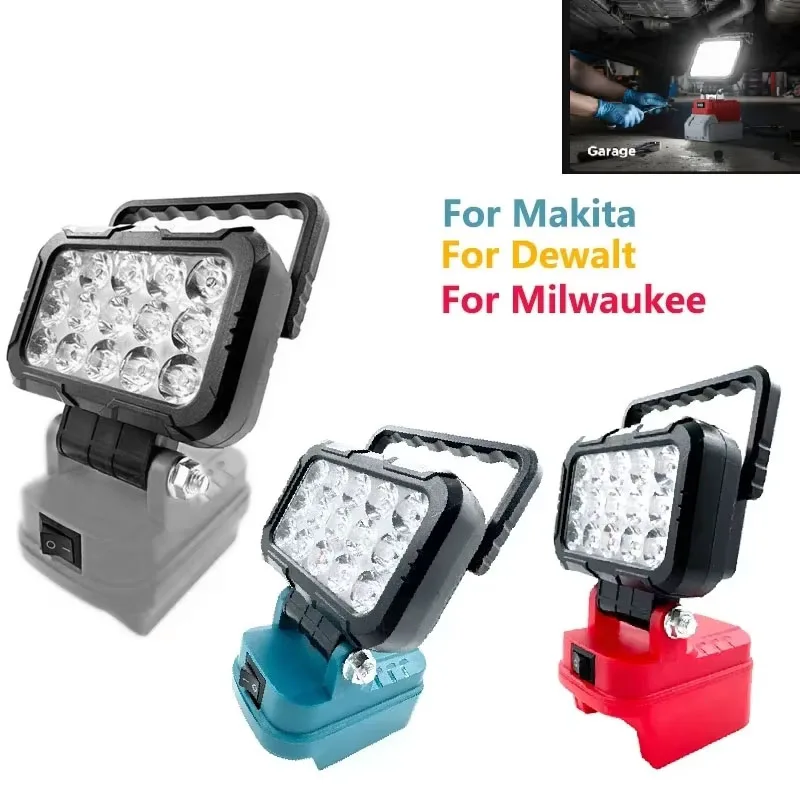 

Для Makita/Dewalt/Milwaukee 18 В литий-ионный аккумулятор 3-дюймовый светодиодный рабочий фонарь ручной фонарь с USB-интерфейсом фонарик