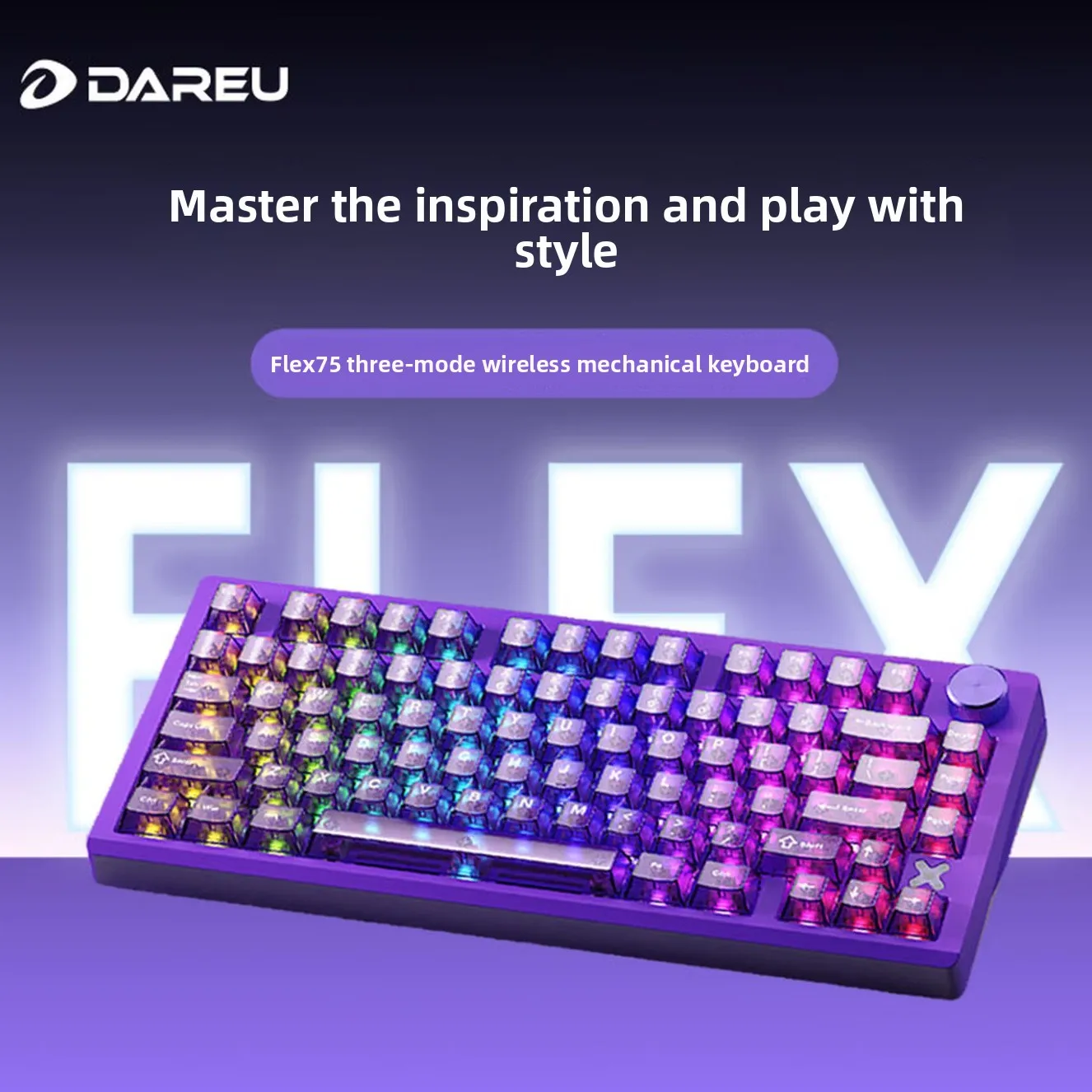 Percent Hot-Swappable Mechanical Keyboard Gasket Structure Three-Mode Wireless Bluetooth G Wired Rgb Backlight Pbt Keycaps Keys