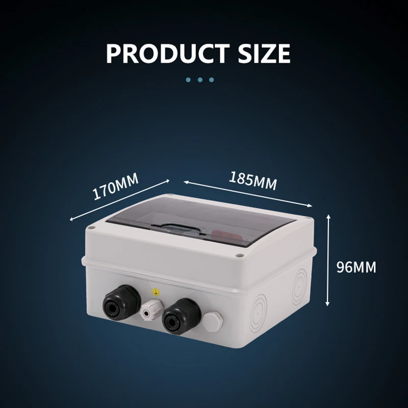 XIONGISolar Double PG Combiner Box PV With Lightning Protection 1 input 1 out DC 600V Fuse IP65 MCB SPD Waterproof