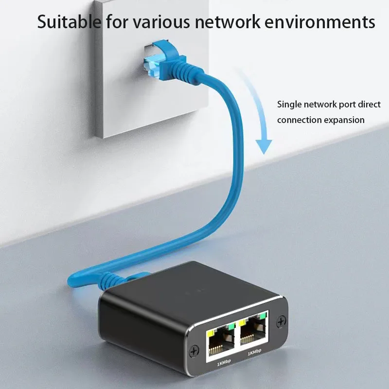 RJ45 Ethernet Splitter Gigabit Network Switch Game switch Cable Extender 1000Mbps LAN Cable Extension Adapter Internet Splitter