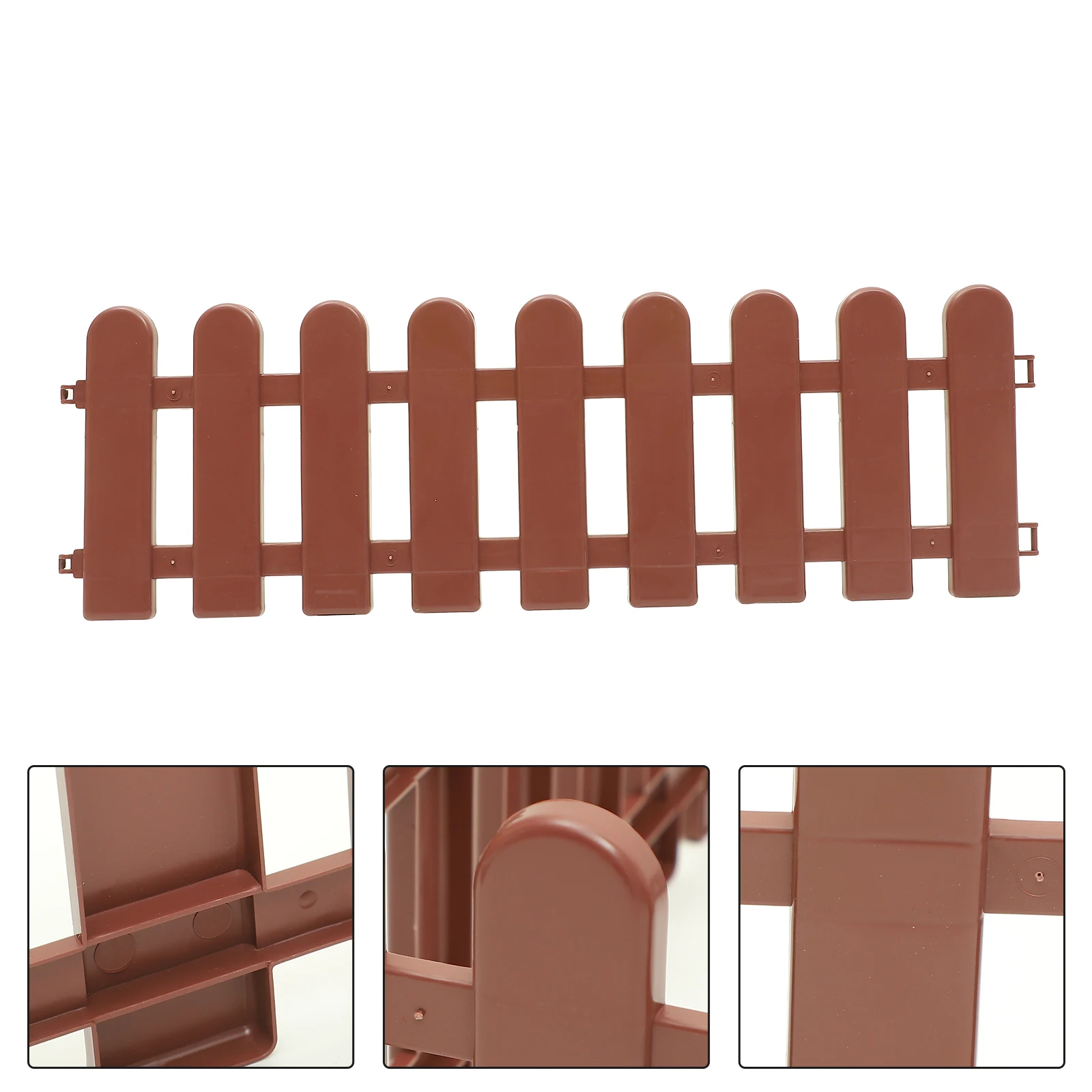 

6pcs White Fence 50cmx13cm Plastic Garden Edging Border Outdoor Small Patio Fences Decorative for Gardens Flower Beds Balconies