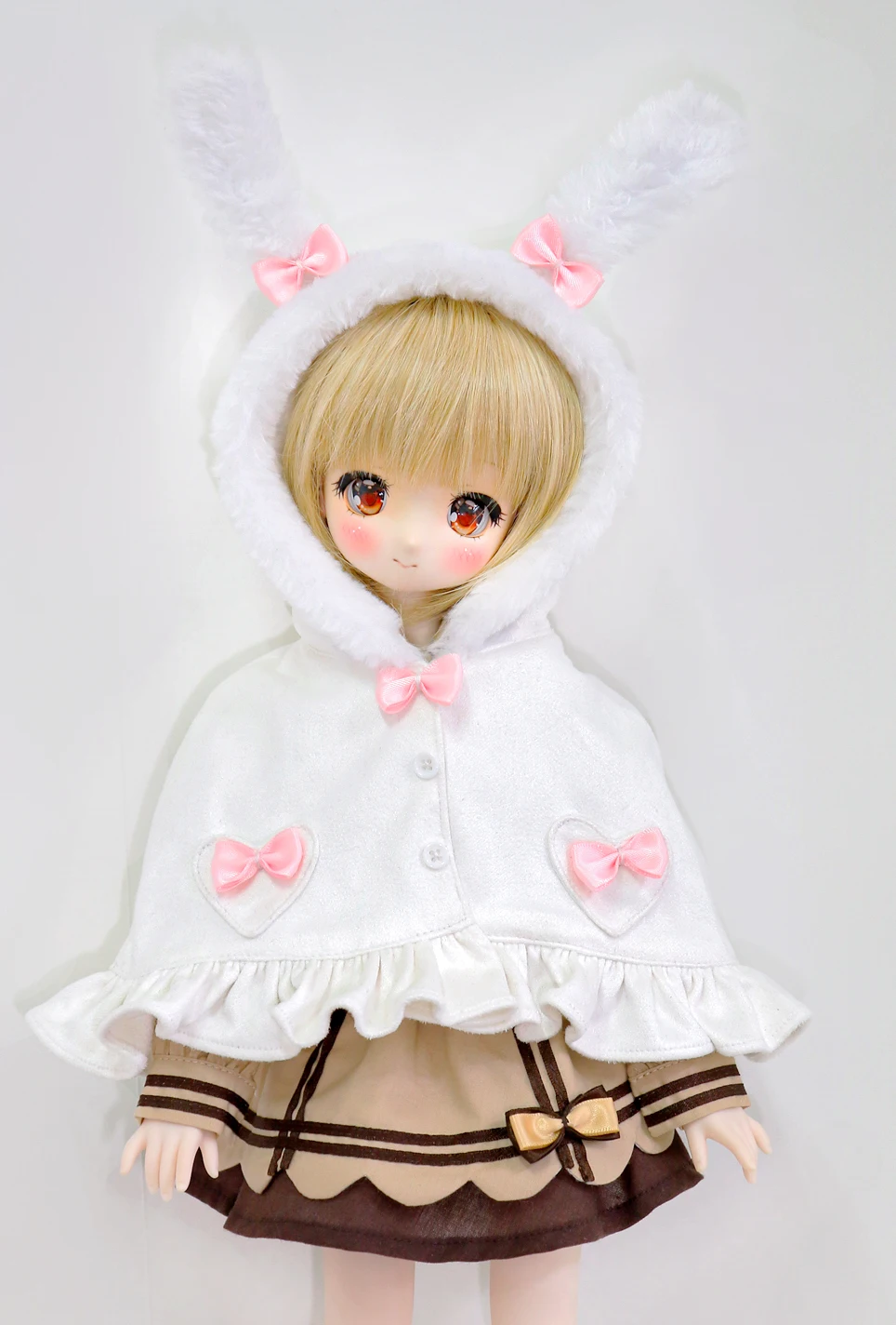 

[wamami] White Rabbit/Bunny Cloak/Shawl For 1/4 MSD 1/3 SD DDM DDL AOD Doll Dollfie Outfits