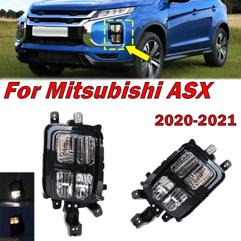 Car Accessories Left Right Daytime Running Lights For Mitsubishi ASX 2020 2021 LED Front Fog Lamp DRL Auto Foglamp Assembly New