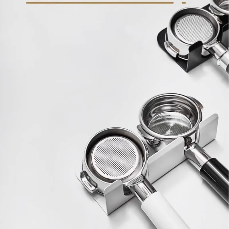 Italian Coffee Machine Handle Bracket Without Punching Wall-mounted Handle Hanger 51/53/58mm Universal Coffee Tool Storage Rack