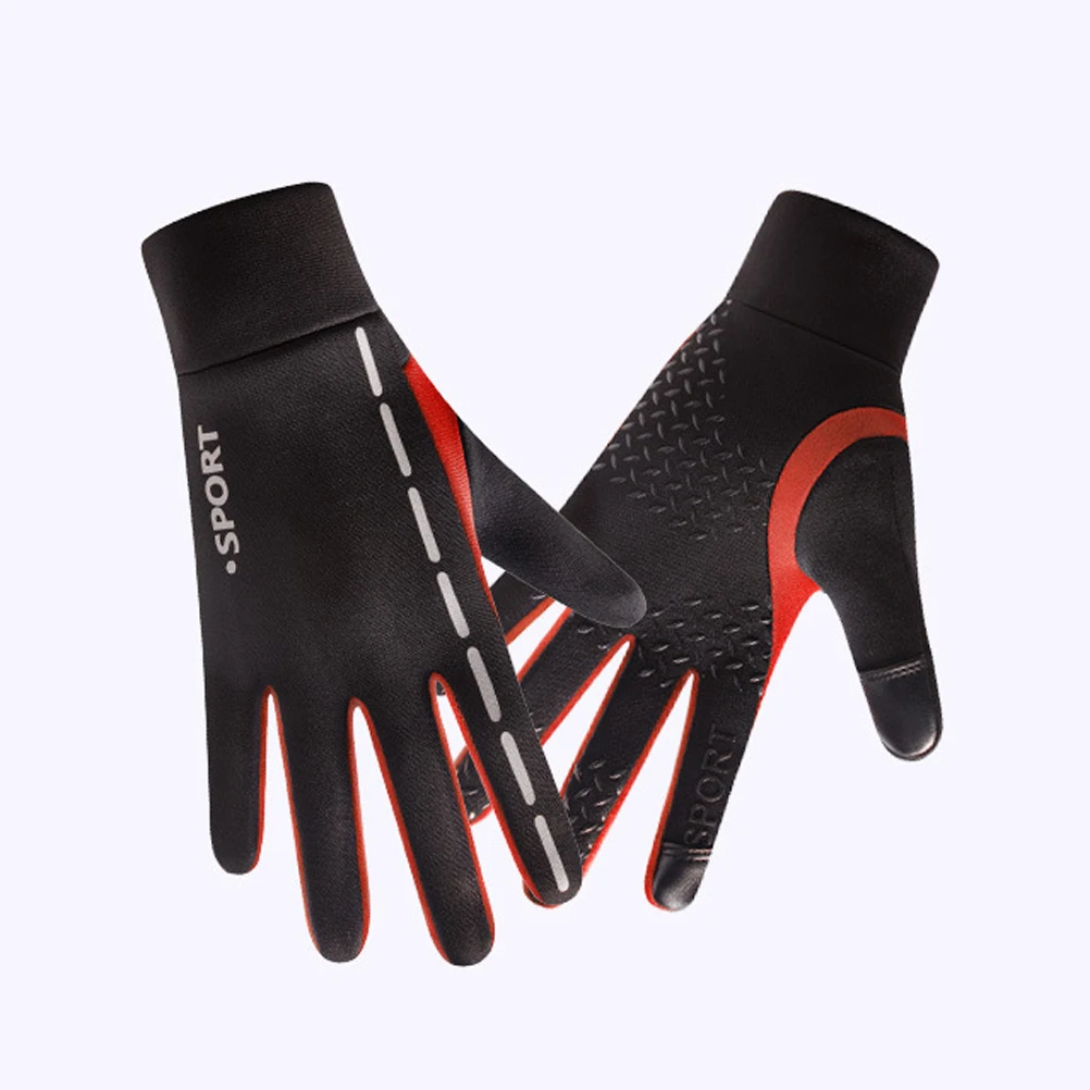 

Cycling Gloves Windproof Touch Screen Wear-resistant Thicken Anti-slip Reflective Straps Fishing Hiking Outdoor