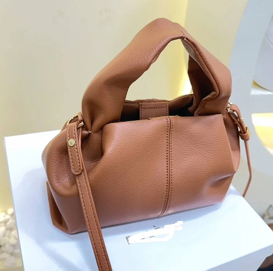 

2025 New Trendy Small-sized Exclusive Leather Crossbody Bag Cloud-shaped Bag, Dumpling Bag, Clutch Bag, Tote Bag