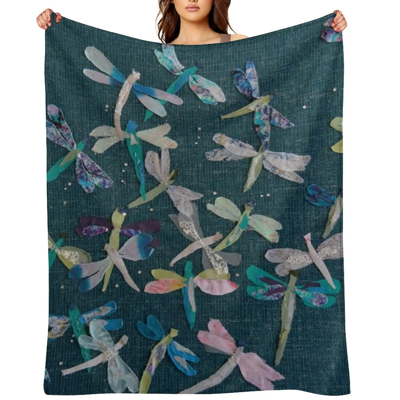 

dragonflies Throw Blanket Luxury Designer Flannel Bed warm winter Blankets