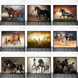 Animal Steed Canvas Painting Wall Art Posters and Prints Wild Horse Running Picture Cuadros Home Decoration Room Modern Decor