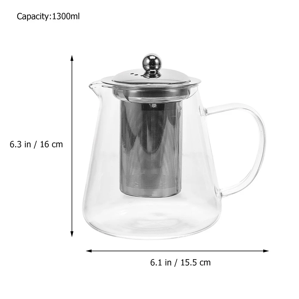 

Thickened Glass Teapot Infuser Loose Tea Leaves Kettle Heat Resistant Elegant Design Versatile Use Tea Kettles