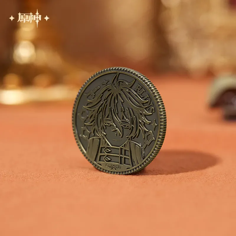 [Настоящее] miHoYo, ожерелье с фланями для игры Genshin Impact Flins Decision, ожерелье с монетами, комплект, аниме-орнамент, одежда, реквизит, подарки для косплея