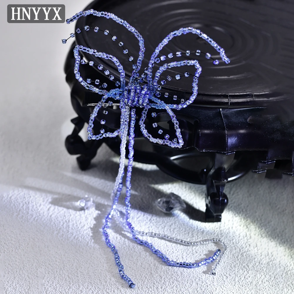 YouLaPan الزفاف الزفاف مطرز مشبك شعر المنسوجة يدويا فراشة شرابة السيدات مأدبة الرقص المألوف إكسسوارات الشعر YXA190