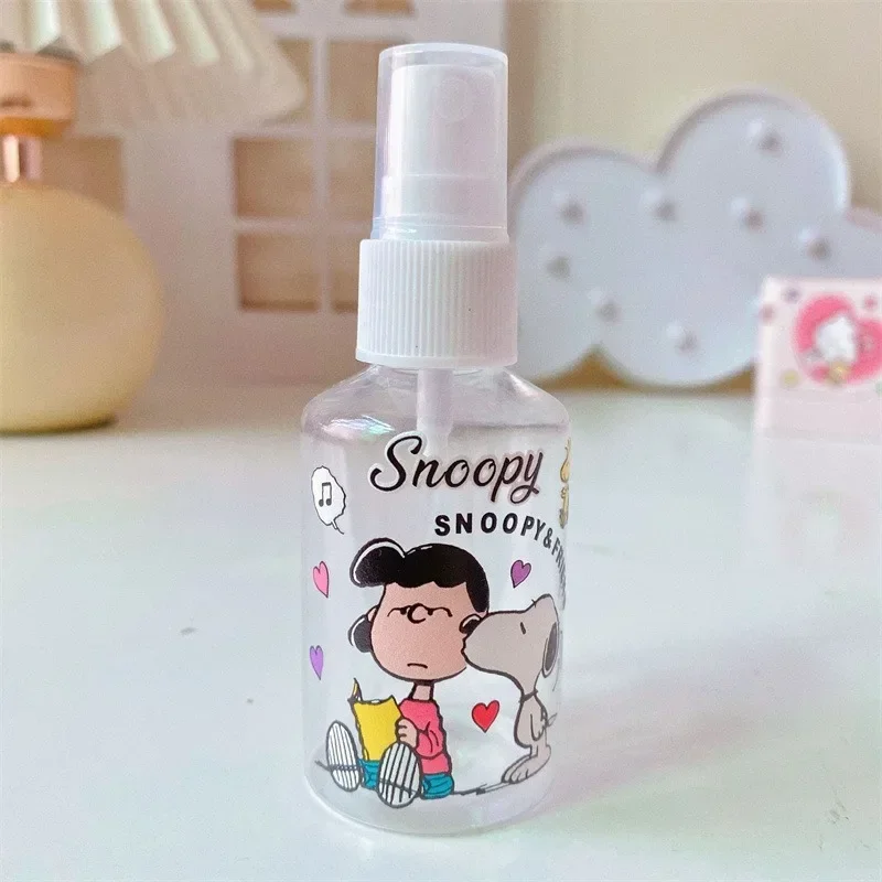 30/50ML Snoopy Refillble Spray Bottle for Girls Women Cute Refillable Cosmetic Containers Transparent Plastic Perfume Atomizer