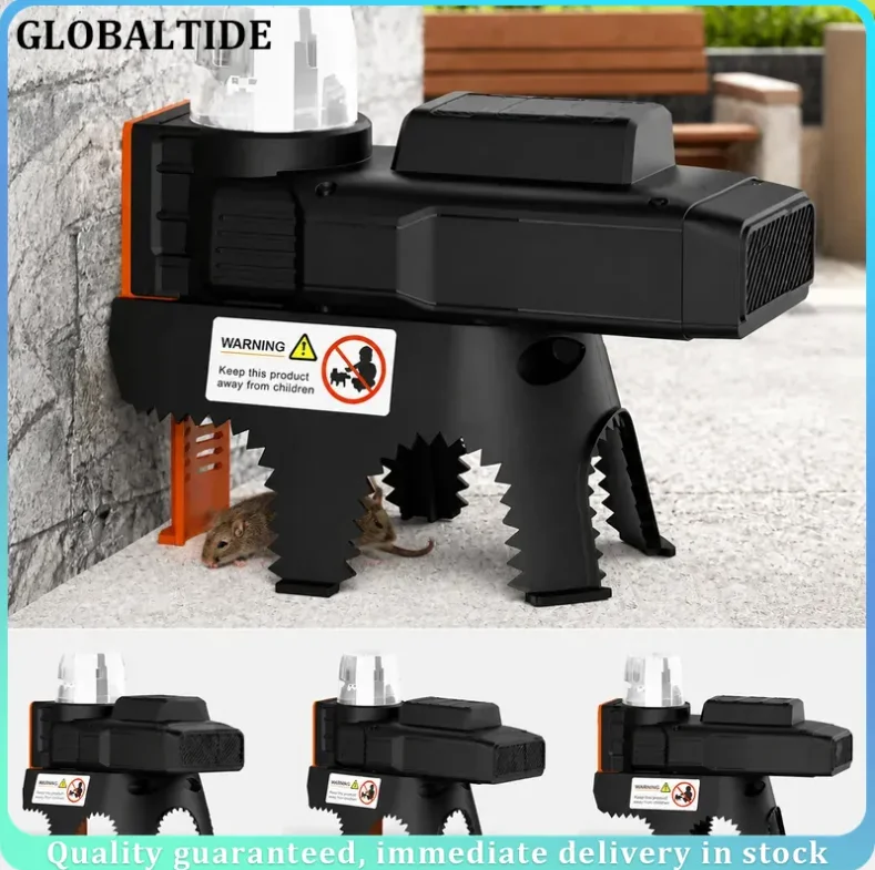 MK47 Portable Electronic Mouse Rat Trap Auto Reset Multi Catch Rodent Killing Machine with Stand Easy Use Hunter