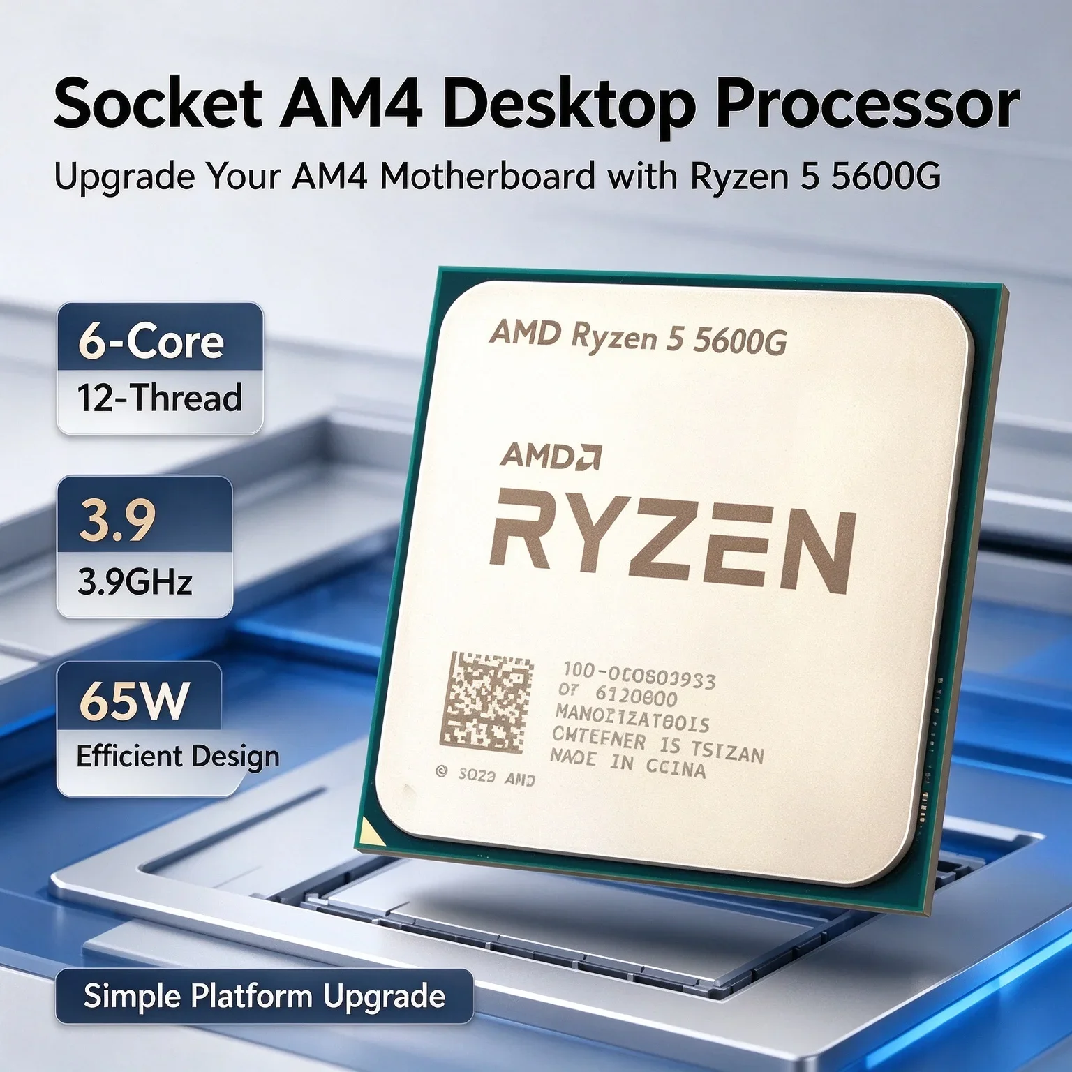 Ryzen5 5600G 6 Core 12 Thread 3.9GHz 65W AM4 Desktop Processor 16M L3 Cache APU For AM4 Motherboard Upgrade