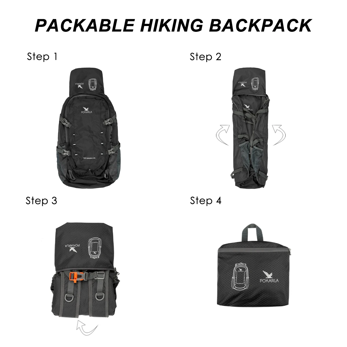 Mochila de viaje impermeable para hombre y mujer, morral ligero para exteriores, senderismo, Camping, escalada, plegable, 40L