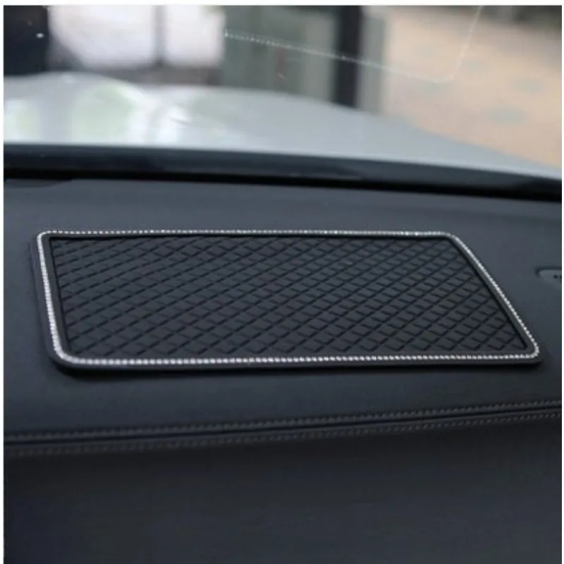 Anti Slip Mat Crystal Rhinestone Automobile Silicone Non-Slip Mat Pad Car Sticky for GPS Phone Car Interior Accessories