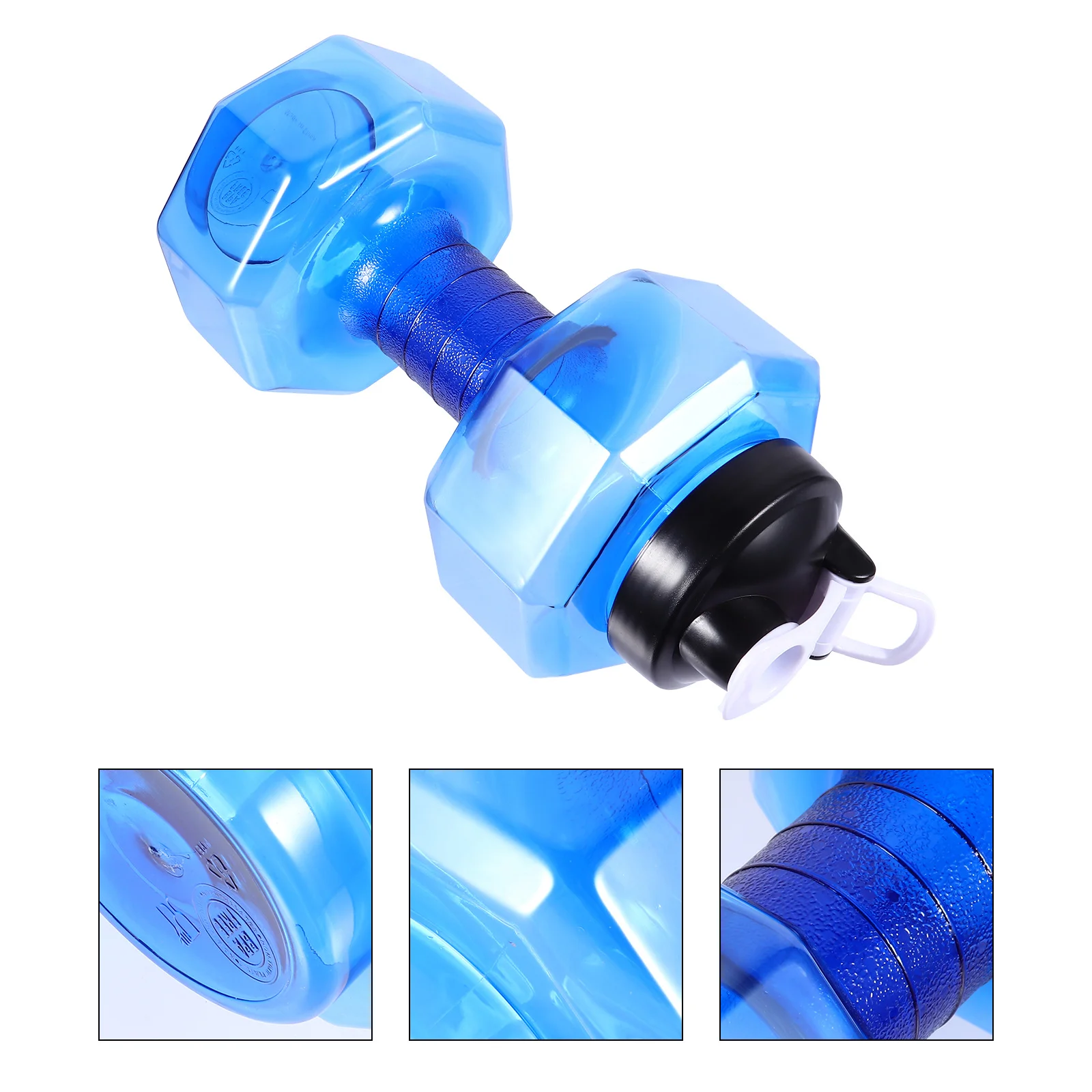 1 قطعة زجاجة مياه على شكل دمبل ذات سعة كبيرة زجاجة رياضية للياقة البدنية خفيفة الوزن للتمرين في صالة الألعاب الرياضية للاستخدام اليومي