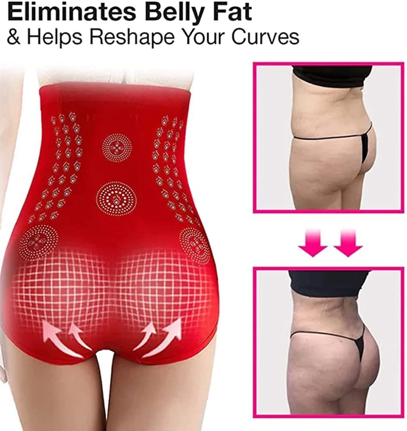 Unique Fiber Restoration Shaper Far Infrared Fat Burning Body Strong Shaping Briefs Tummy Control High Waist Underwear For Women