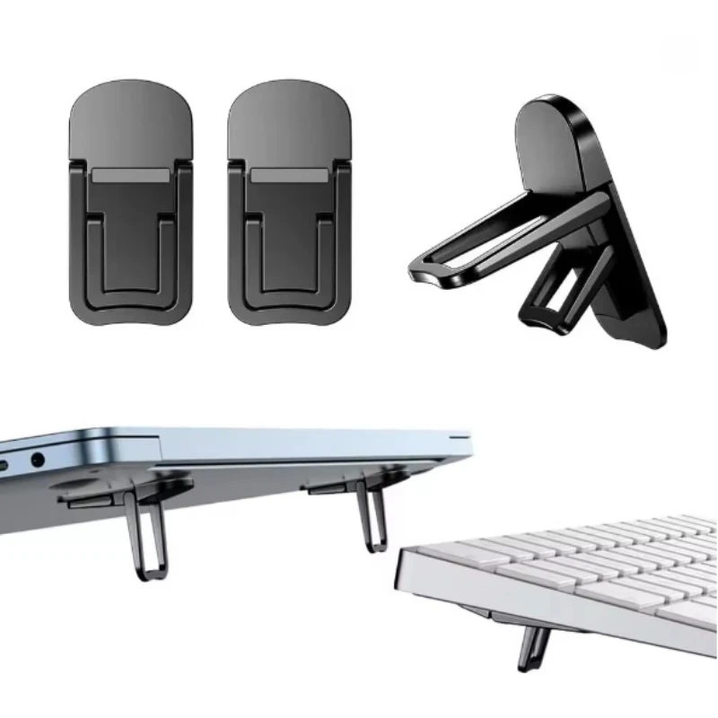 2pcs/Set Foldable Laptop Stand Portable Notebook Support Holder Adjustable Riser Cooling Bracket Universal for Laptop Tablet