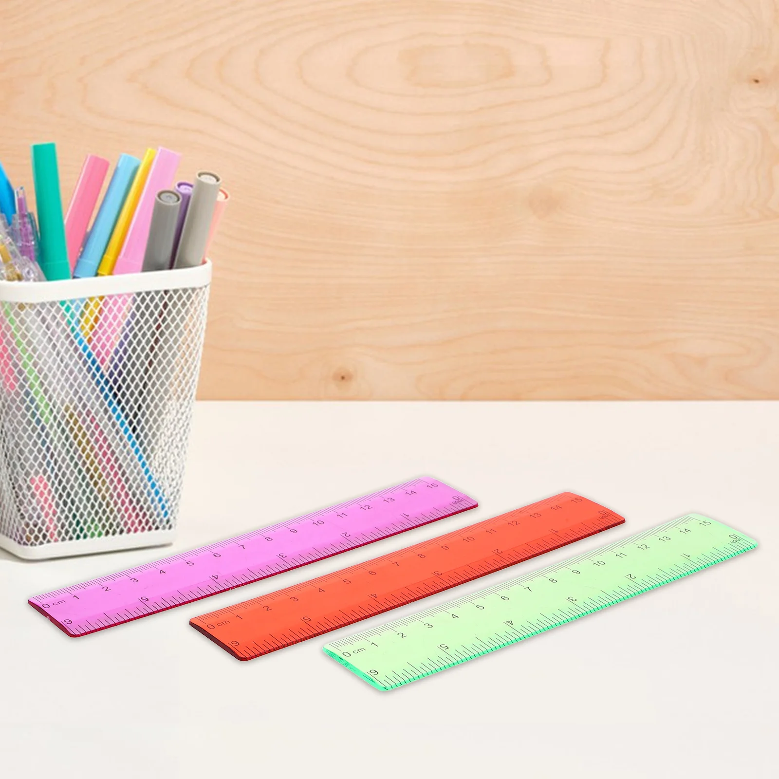 

3pcs Plastic Ruler Clear Measuring Tool For Kids Students School Office Precision Straight Edge Math Drawing Supply Stationery