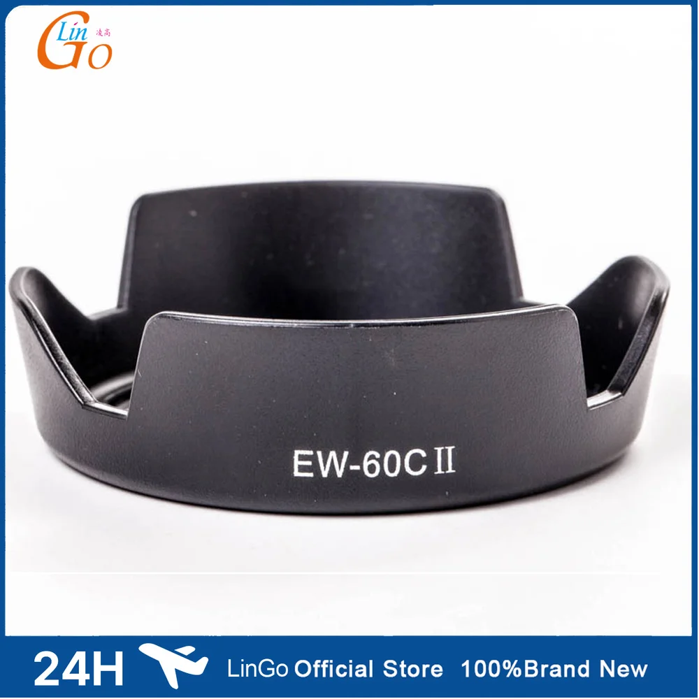 LinGo EW-60C II Bayonet Mount Lens Hood For Canon 500D 600D 450D 550D EF-S 18-55mm f/3.5-5.6 28-90mm 28-80mm,Camera Accessories