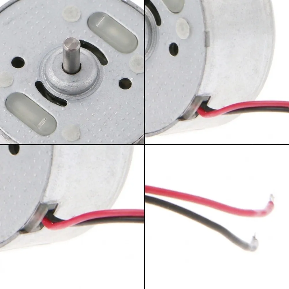 DC Motor for Model 300 Solar Applications 3V 4.5V 5V 6V Input 0.016A No Load Current 120mm Leads Shaft End Clockwise Rotation